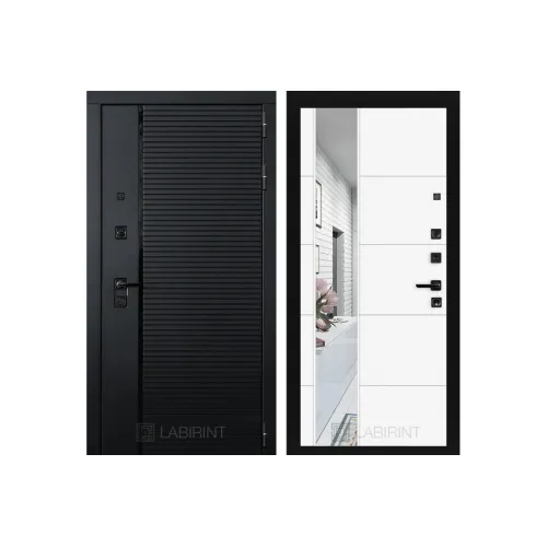 Входная дверь PIANO с зеркалом 19 - Белый софт