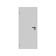 Дверь противопожарная металлическая ДПР-Олимп-01/60К сплошная, угловая коробка (850х2075), левая, RAL7035